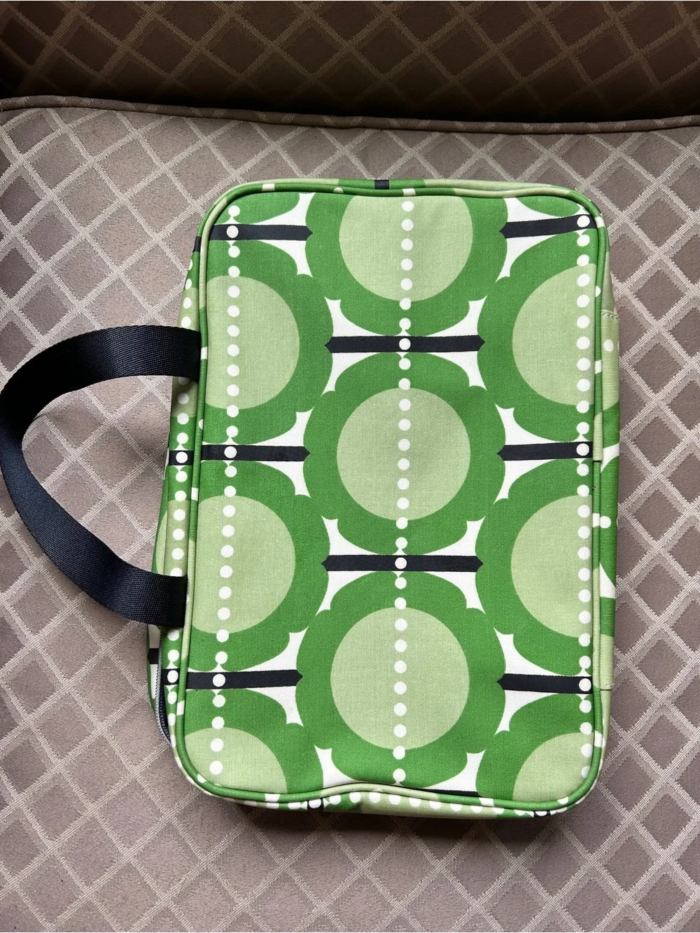 Orla Kiely for Target Green and White Retro Dot Cosmetic Bag